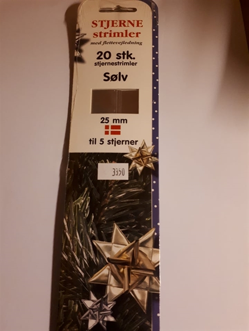 Stjernestrimler V Sølv 20Stk 25mm 